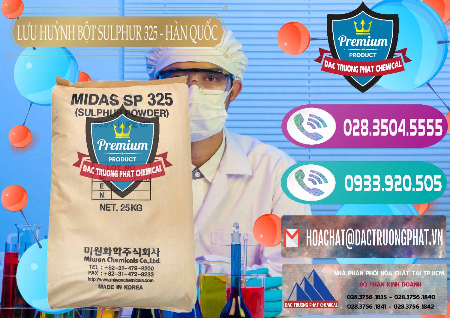 Nơi phân phối và bán Lưu huỳnh Bột - Sulfur Powder Midas SP 325 Hàn Quốc Korea - 0198 - Đơn vị phân phối _ bán hóa chất tại TP.HCM - hoachatxulynuoc.com