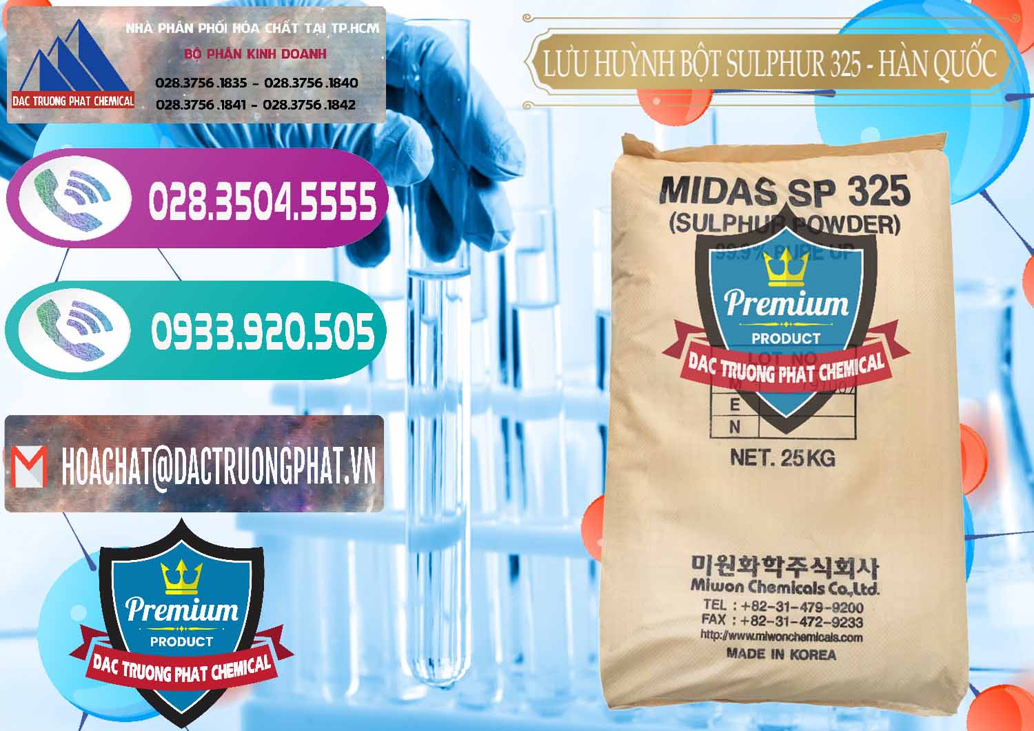 Công ty phân phối & bán Lưu huỳnh Bột - Sulfur Powder Midas SP 325 Hàn Quốc Korea - 0198 - Kinh doanh & cung cấp hóa chất tại TP.HCM - hoachatxulynuoc.com