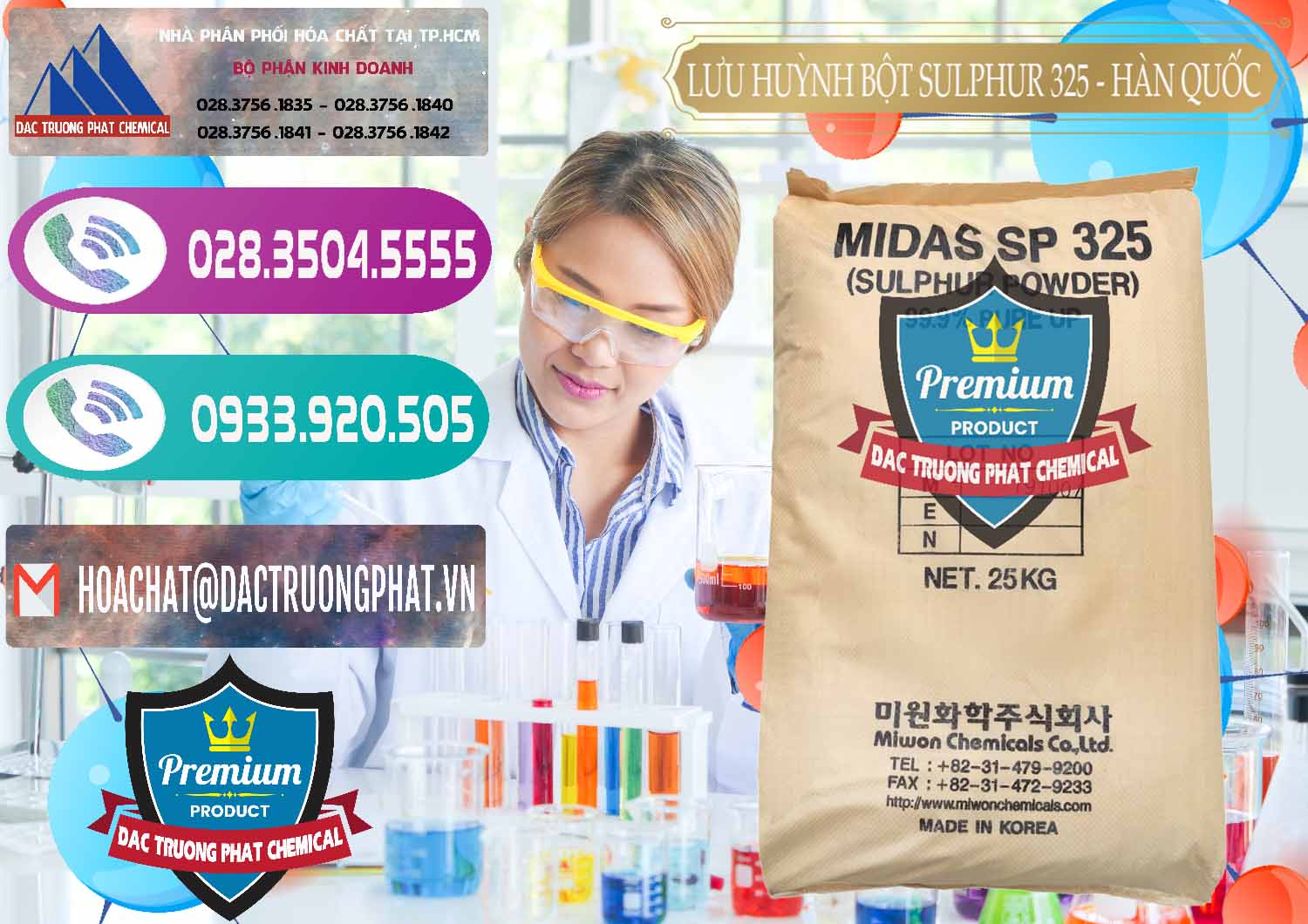Nơi chuyên phân phối ( bán ) Lưu huỳnh Bột - Sulfur Powder Midas SP 325 Hàn Quốc Korea - 0198 - Cty chuyên bán ( phân phối ) hóa chất tại TP.HCM - hoachatxulynuoc.com