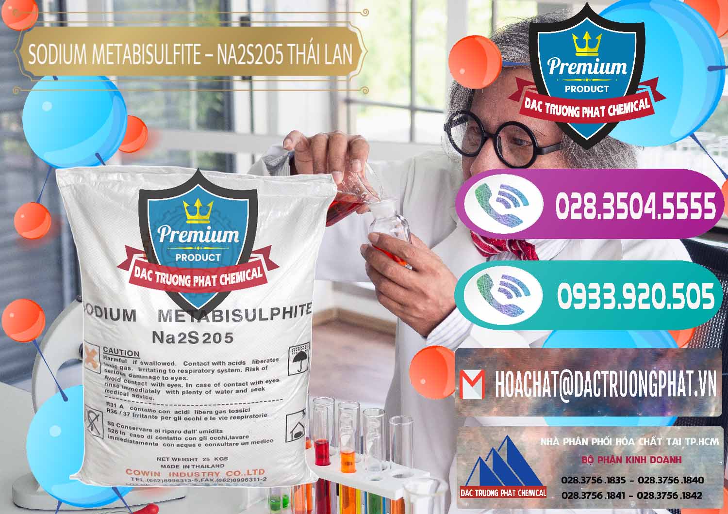 Công ty bán và cung ứng Sodium Metabisulfite - NA2S2O5 Thái Lan Cowin - 0145 - Nhà phân phối và cung ứng hóa chất tại TP.HCM - hoachatxulynuoc.com