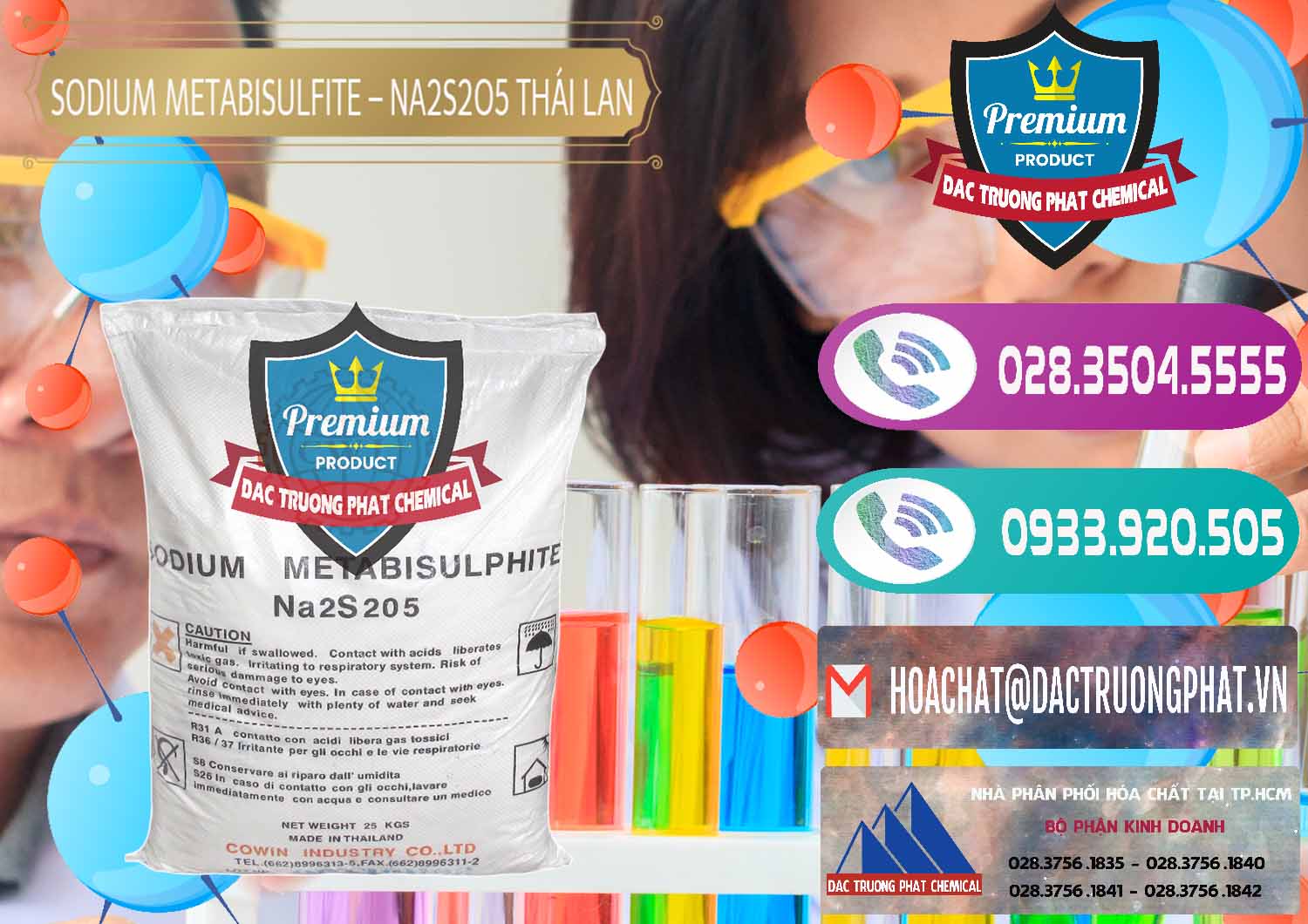 Đơn vị nhập khẩu - bán Sodium Metabisulfite - NA2S2O5 Thái Lan Cowin - 0145 - Đơn vị chuyên cung cấp _ bán hóa chất tại TP.HCM - hoachatxulynuoc.com
