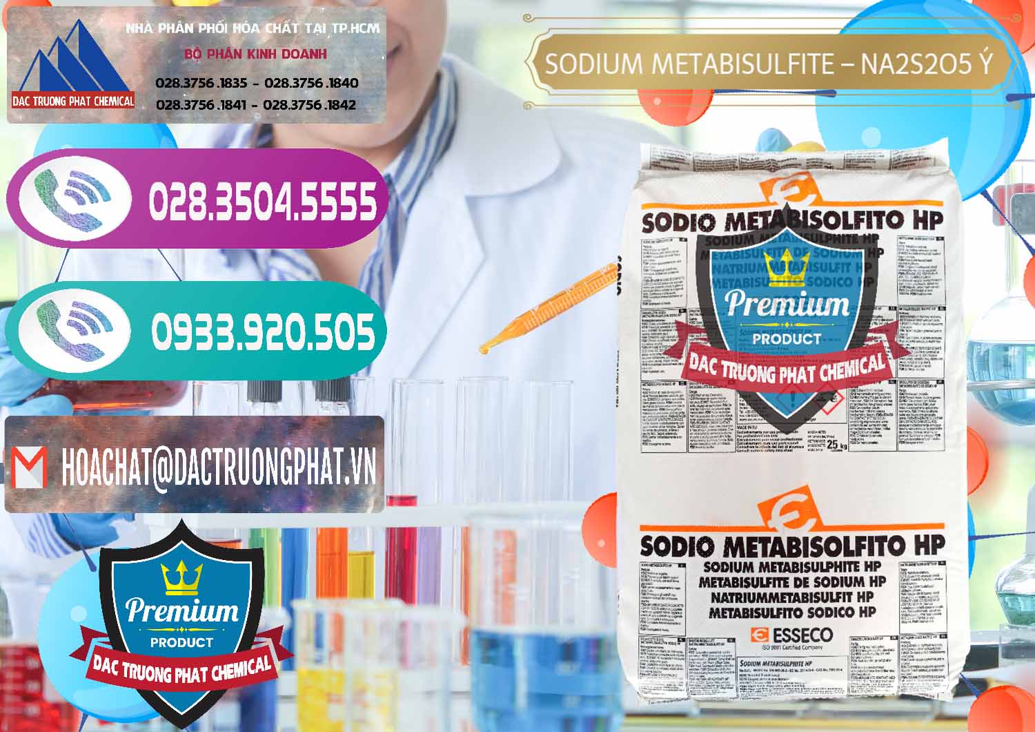 Nơi chuyên bán & phân phối Sodium Metabisulfite - NA2S2O5 Food Grade Esseco Ý Italy - 0146 - Bán ( phân phối ) hóa chất tại TP.HCM - hoachatxulynuoc.com