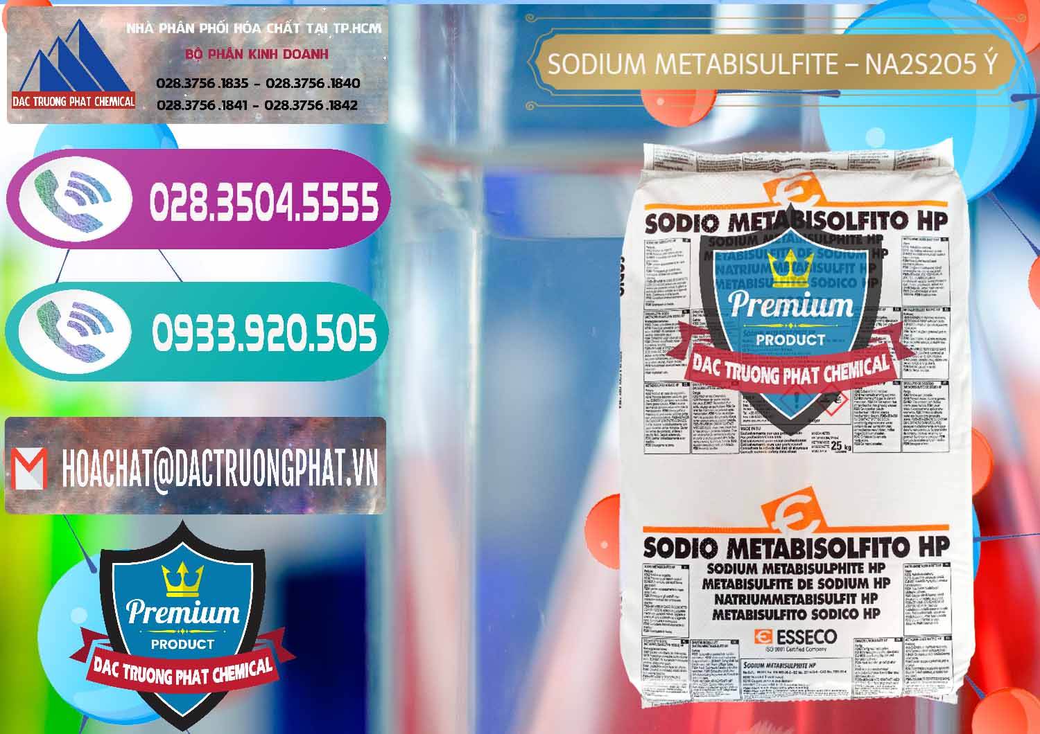 Cty bán ( cung cấp ) Sodium Metabisulfite - NA2S2O5 Food Grade Esseco Ý Italy - 0146 - Nơi chuyên phân phối & kinh doanh hóa chất tại TP.HCM - hoachatxulynuoc.com