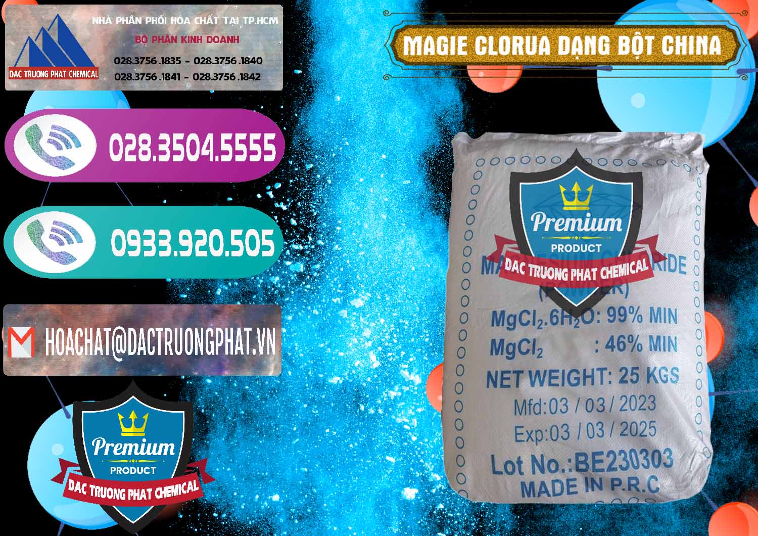 Cty phân phối - bán Magie Clorua – MGCL2 96% Dạng Bột Logo Kim Cương Trung Quốc China - 0387 - Chuyên phân phối và cung cấp hóa chất tại TP.HCM - hoachatxulynuoc.com