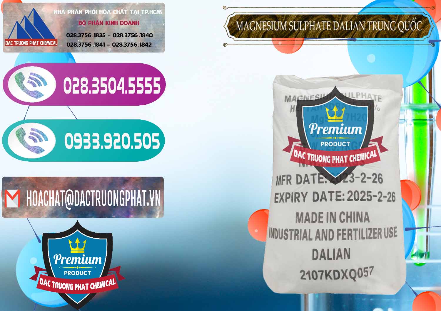 Cty cung ứng ( bán ) MGSO4.7H2O – Magnesium Sulphate Heptahydrate Dalian Trung Quốc China - 0393 - Đơn vị chuyên kinh doanh & cung cấp hóa chất tại TP.HCM - hoachatxulynuoc.com