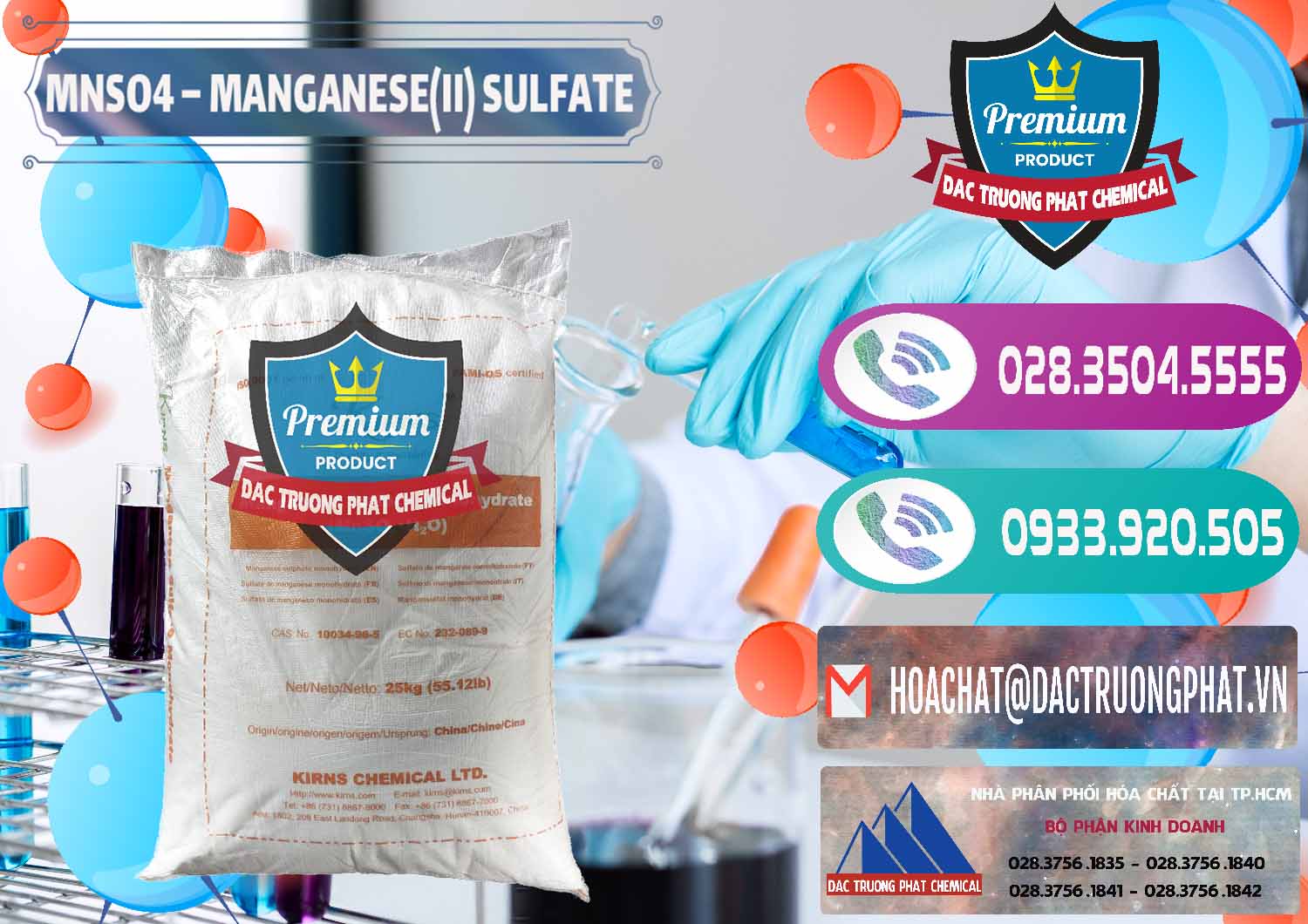 Cty chuyên bán & cung ứng MNSO4 – Manganese (II) Sulfate Kirns Trung Quốc China - 0095 - Chuyên cung cấp và phân phối hóa chất tại TP.HCM - hoachatxulynuoc.com