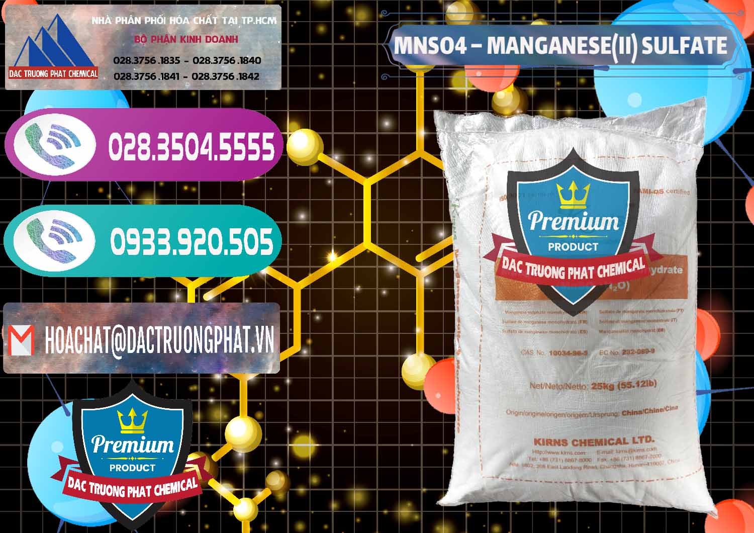 Nơi chuyên bán ( cung ứng ) MNSO4 – Manganese (II) Sulfate Kirns Trung Quốc China - 0095 - Công ty bán - cung cấp hóa chất tại TP.HCM - hoachatxulynuoc.com