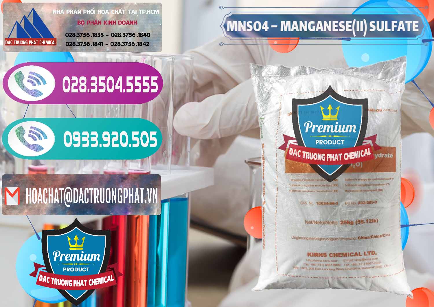 Công ty chuyên nhập khẩu _ bán MNSO4 – Manganese (II) Sulfate Kirns Trung Quốc China - 0095 - Cung cấp _ phân phối hóa chất tại TP.HCM - hoachatxulynuoc.com