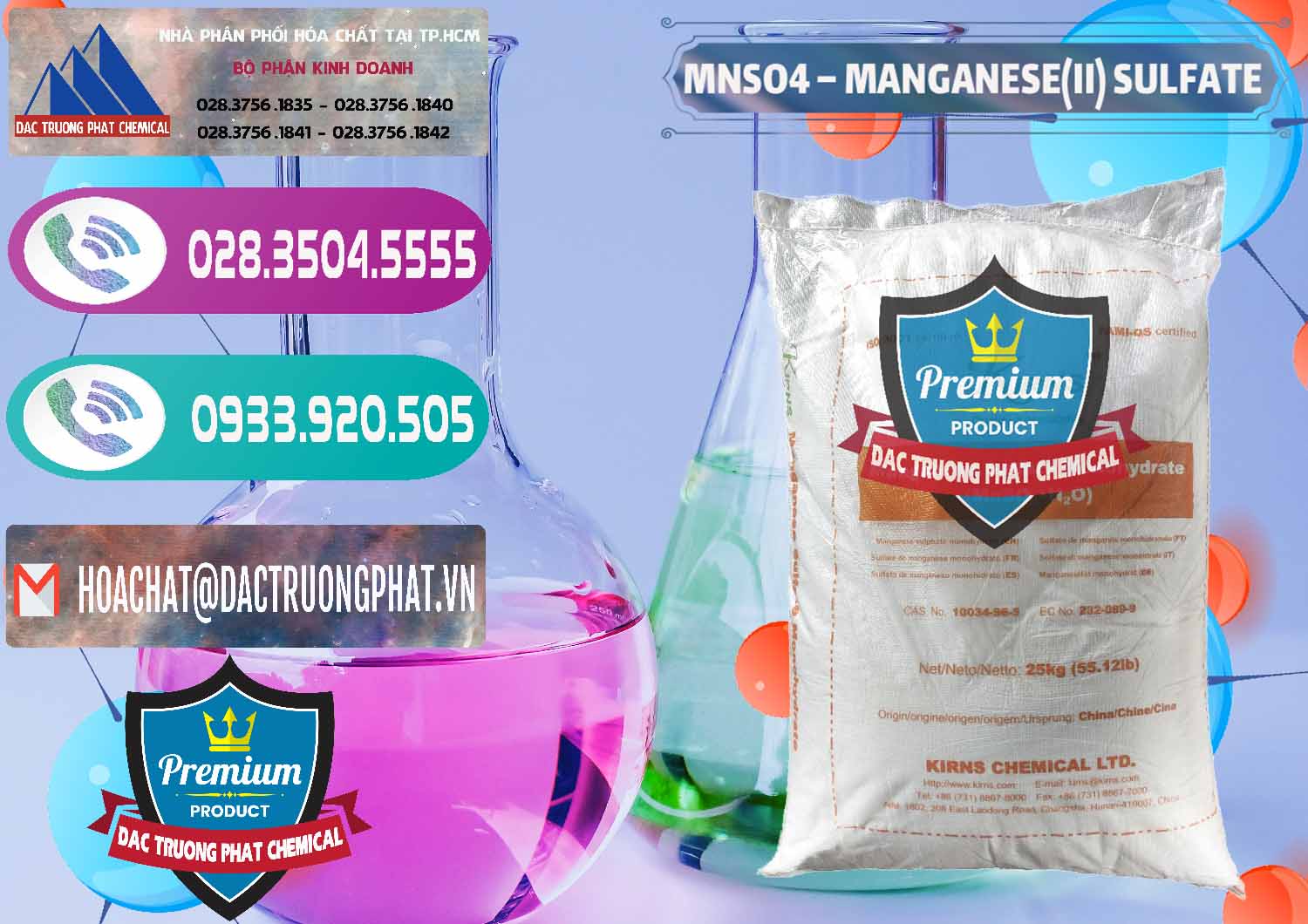 Nhập khẩu ( bán ) MNSO4 – Manganese (II) Sulfate Kirns Trung Quốc China - 0095 - Công ty chuyên phân phối ( bán ) hóa chất tại TP.HCM - hoachatxulynuoc.com