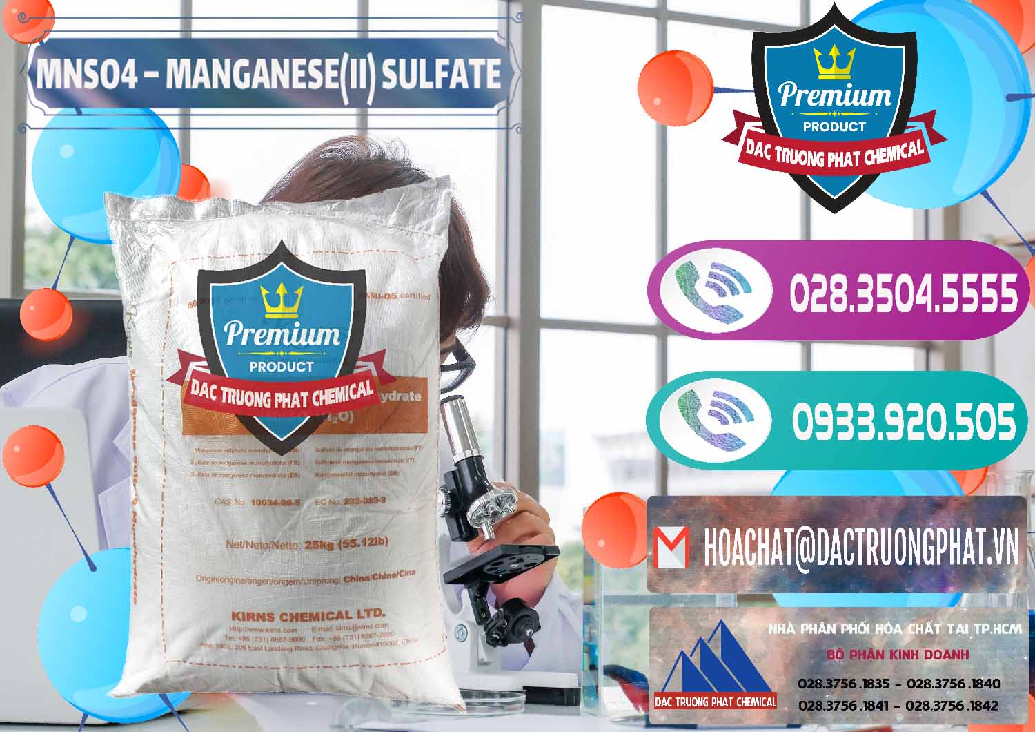 Công ty chuyên nhập khẩu ( bán ) MNSO4 – Manganese (II) Sulfate Kirns Trung Quốc China - 0095 - Đơn vị cung ứng _ phân phối hóa chất tại TP.HCM - hoachatxulynuoc.com