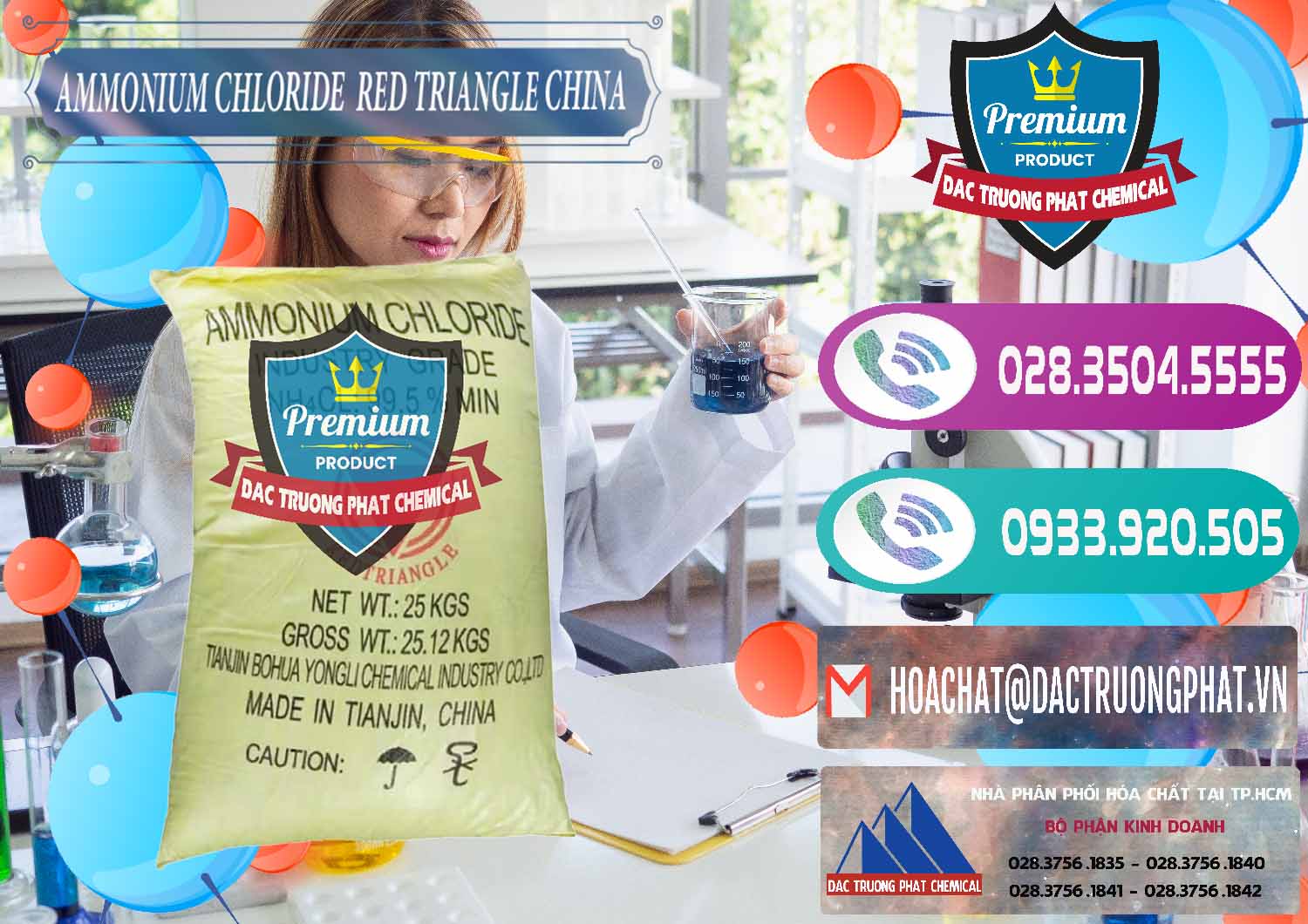 Công ty chuyên cung cấp và bán Ammonium Chloride - Muối Lạnh NH4CL Red Triangle Trung Quốc China - 0377 - Nhà cung cấp ( bán ) hóa chất tại TP.HCM - hoachatxulynuoc.com