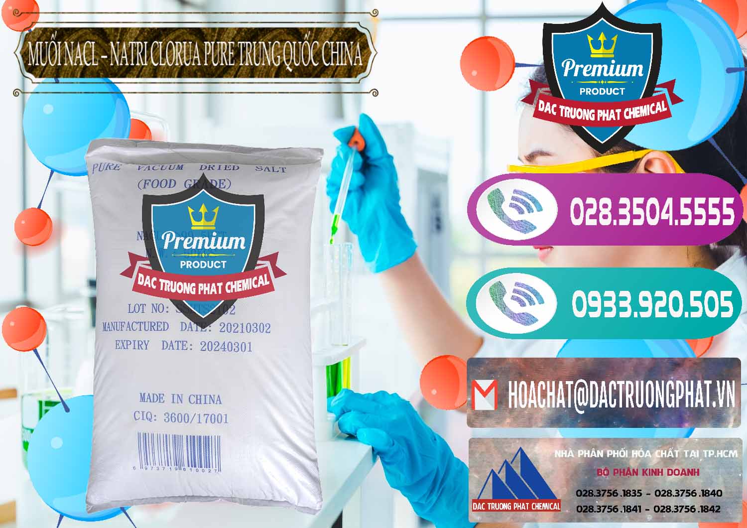 Nơi bán & phân phối Muối NaCL – Sodium Chloride Pure Trung Quốc China - 0230 - Chuyên bán ( phân phối ) hóa chất tại TP.HCM - hoachatxulynuoc.com