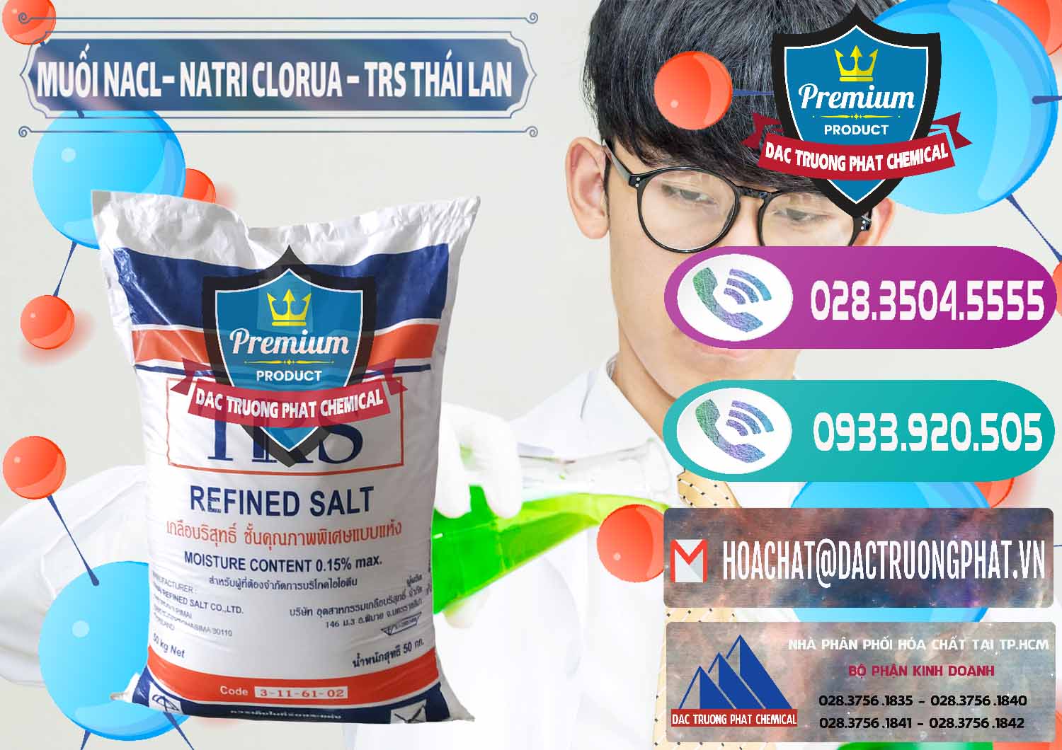 Công ty phân phối & bán Muối NaCL – Sodium Chloride TRS Thái Lan - 0096 - Công ty chuyên phân phối & nhập khẩu hóa chất tại TP.HCM - hoachatxulynuoc.com