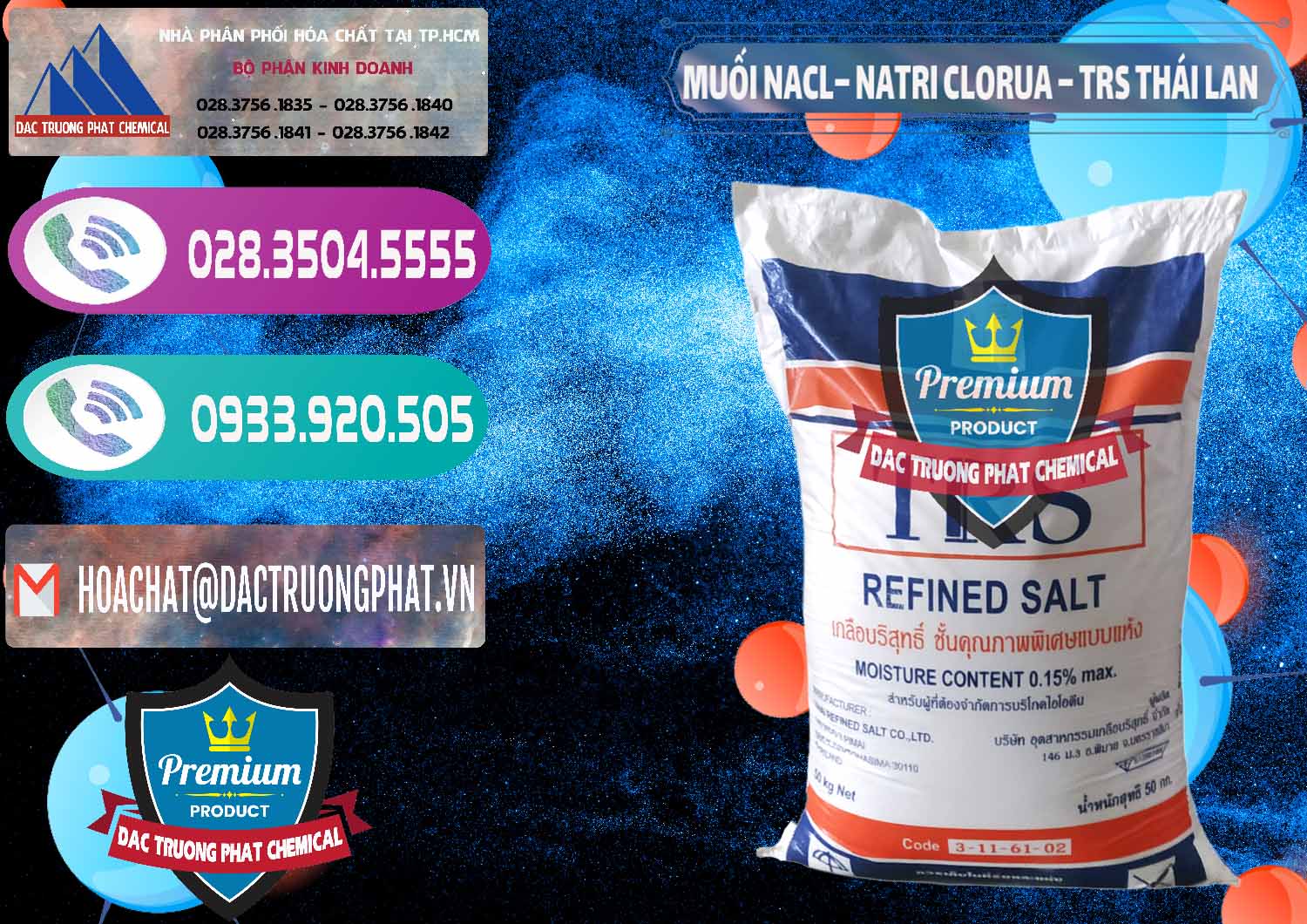 Công ty phân phối và bán Muối NaCL – Sodium Chloride TRS Thái Lan - 0096 - Công ty cung cấp và kinh doanh hóa chất tại TP.HCM - hoachatxulynuoc.com