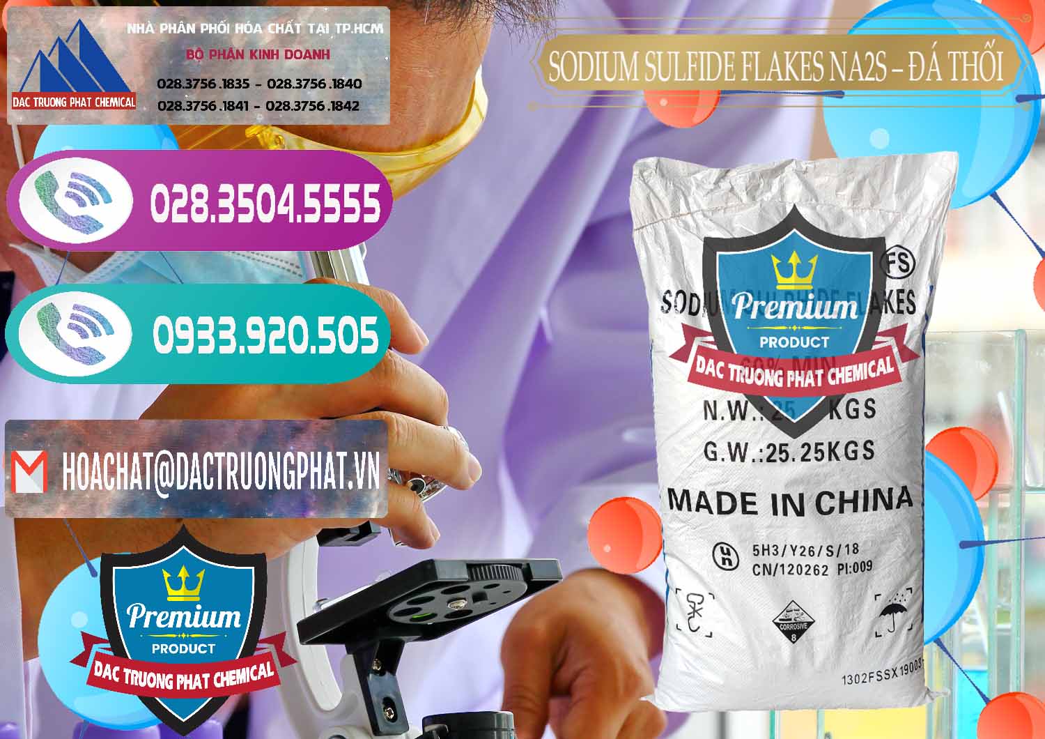 Cty chuyên bán _ phân phối Sodium Sulfide Flakes NA2S – Đá Thối Đỏ Trung Quốc China - 0150 - Cty cung cấp - kinh doanh hóa chất tại TP.HCM - hoachatxulynuoc.com