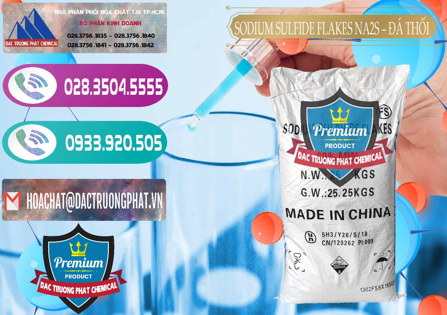 Nơi chuyên kinh doanh & bán Sodium Sulfide Flakes NA2S – Đá Thối Đỏ Trung Quốc China - 0150 - Đơn vị cung cấp - phân phối hóa chất tại TP.HCM - hoachatxulynuoc.com