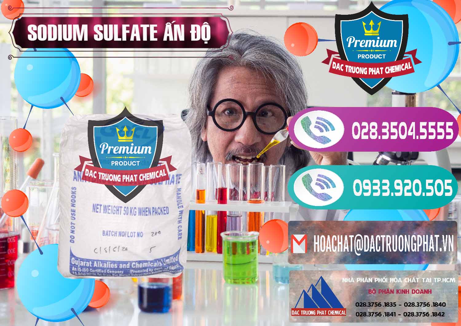 Nơi chuyên phân phối _ bán Sodium Sulphate - Muối Sunfat Na2SO4 GACL Ấn Độ India - 0461 - Chuyên nhập khẩu - cung cấp hóa chất tại TP.HCM - hoachatxulynuoc.com