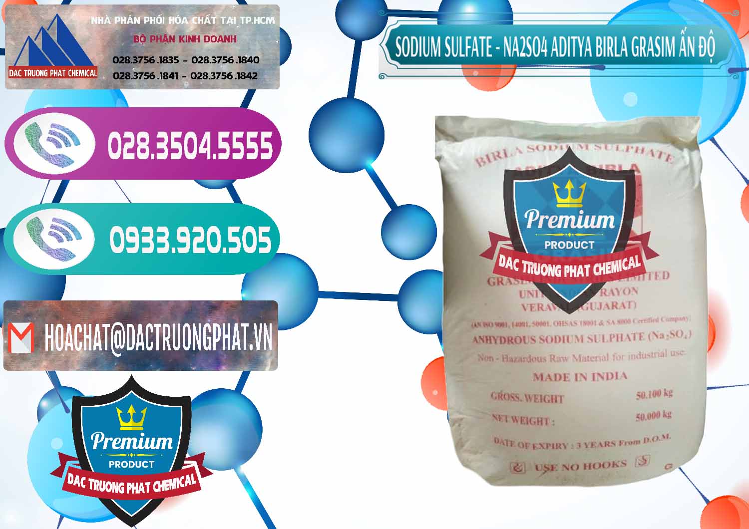 Nhà nhập khẩu và bán Sodium Sulphate - Muối Sunfat Na2SO4 Grasim Ấn Độ India - 0356 - Nhà phân phối _ cung ứng hóa chất tại TP.HCM - hoachatxulynuoc.com
