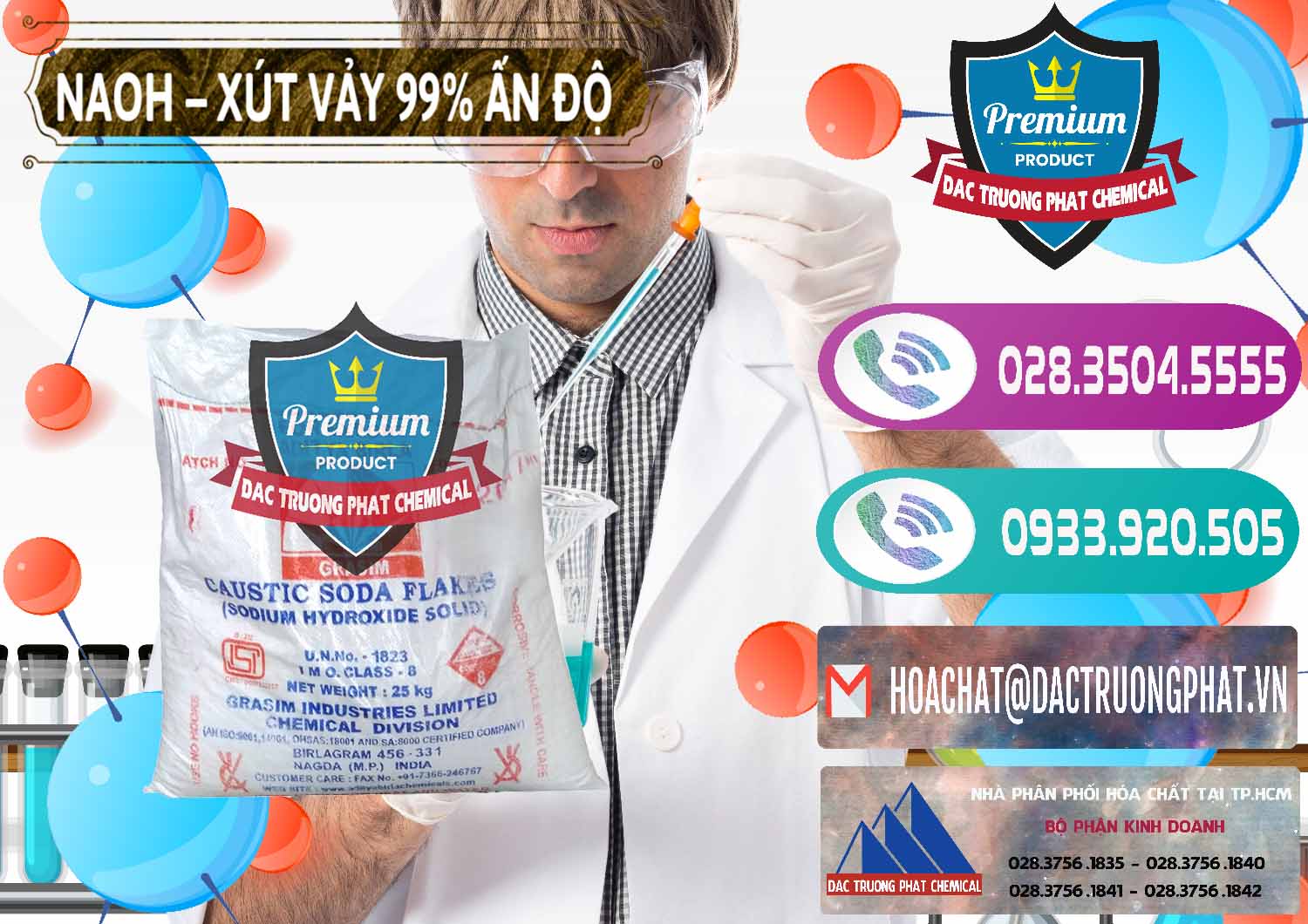 Chuyên nhập khẩu và bán Xút Vảy - NaOH Vảy 99% Aditya Birla Grasim Ấn Độ India - 0171 - Nơi cung cấp _ kinh doanh hóa chất tại TP.HCM - hoachatxulynuoc.com