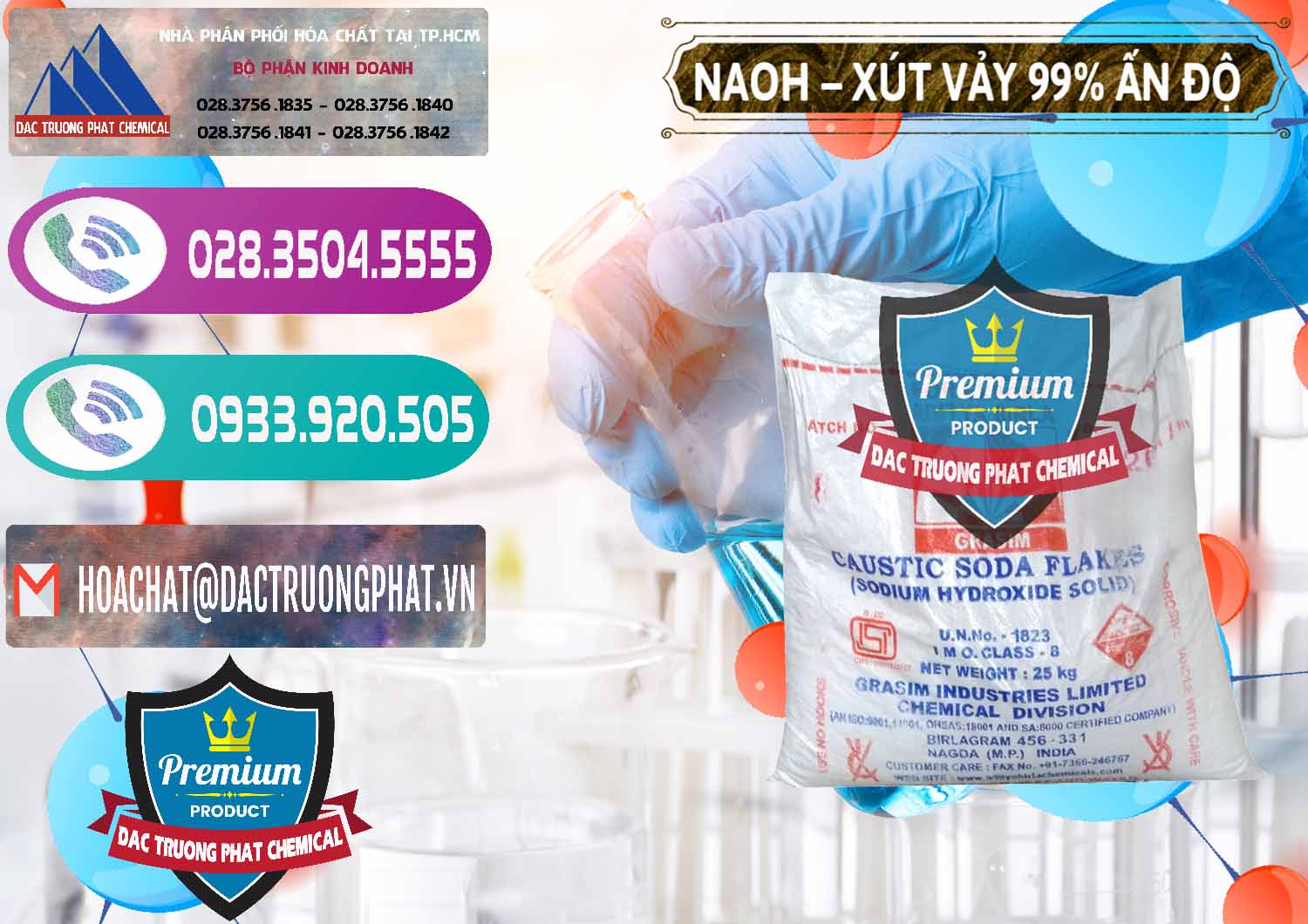 Đơn vị chuyên bán & cung ứng Xút Vảy - NaOH Vảy 99% Aditya Birla Grasim Ấn Độ India - 0171 - Nơi cung cấp _ phân phối hóa chất tại TP.HCM - hoachatxulynuoc.com