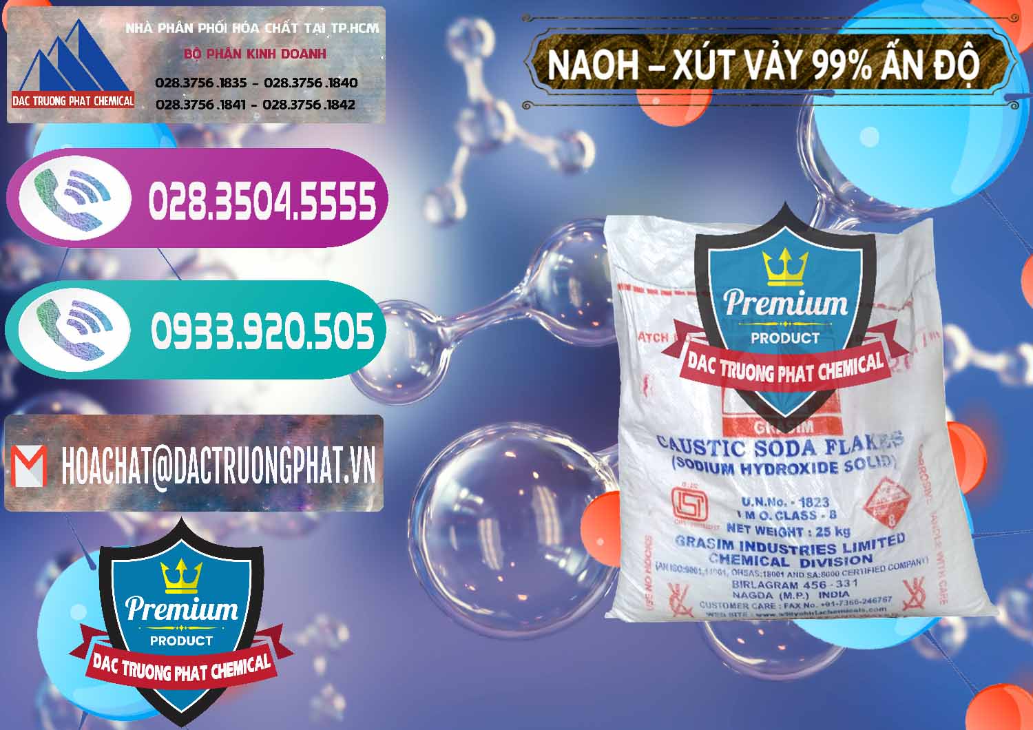 Nơi bán _ cung ứng Xút Vảy - NaOH Vảy 99% Aditya Birla Grasim Ấn Độ India - 0171 - Cty chuyên nhập khẩu - phân phối hóa chất tại TP.HCM - hoachatxulynuoc.com