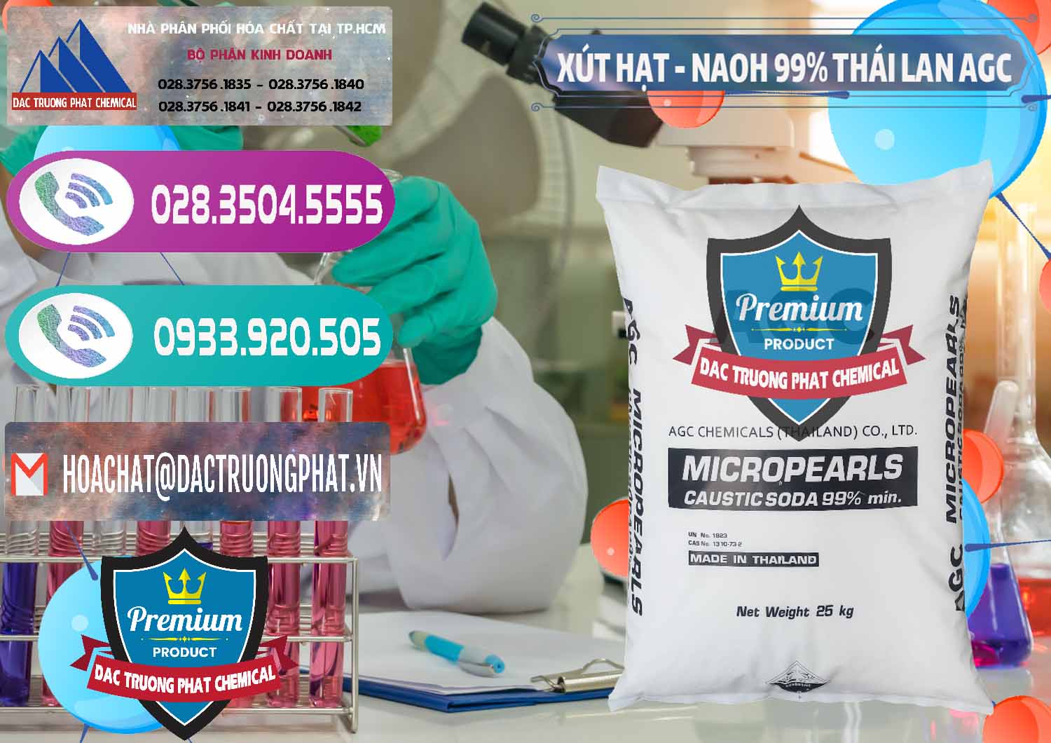 Đơn vị kinh doanh ( bán ) Xút Hạt - NaOH Bột 99% AGC Thái Lan - 0168 - Nơi cung ứng - phân phối hóa chất tại TP.HCM - hoachatxulynuoc.com