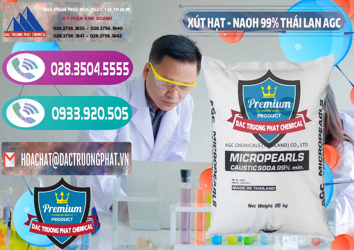 Nơi phân phối & bán Xút Hạt - NaOH Bột 99% AGC Thái Lan - 0168 - Đơn vị phân phối & cung cấp hóa chất tại TP.HCM - hoachatxulynuoc.com