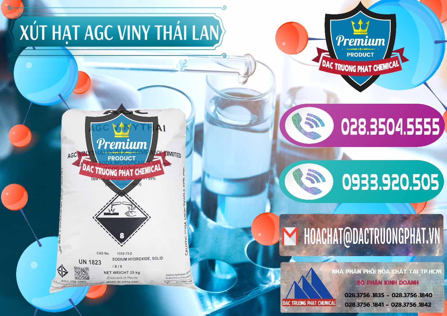 Công ty chuyên nhập khẩu ( bán ) Xút Hạt - NaOH Bột 99% AGC Viny Thái Lan - 0399 - Nhà cung cấp và phân phối hóa chất tại TP.HCM - hoachatxulynuoc.com