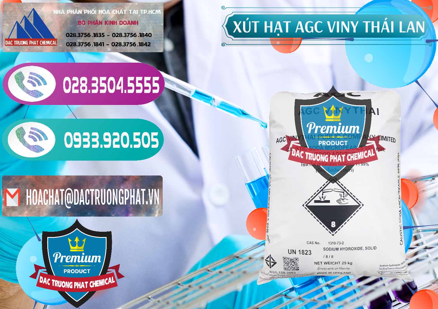 Nhà cung ứng và bán Xút Hạt - NaOH Bột 99% AGC Viny Thái Lan - 0399 - Cty phân phối ( nhập khẩu ) hóa chất tại TP.HCM - hoachatxulynuoc.com