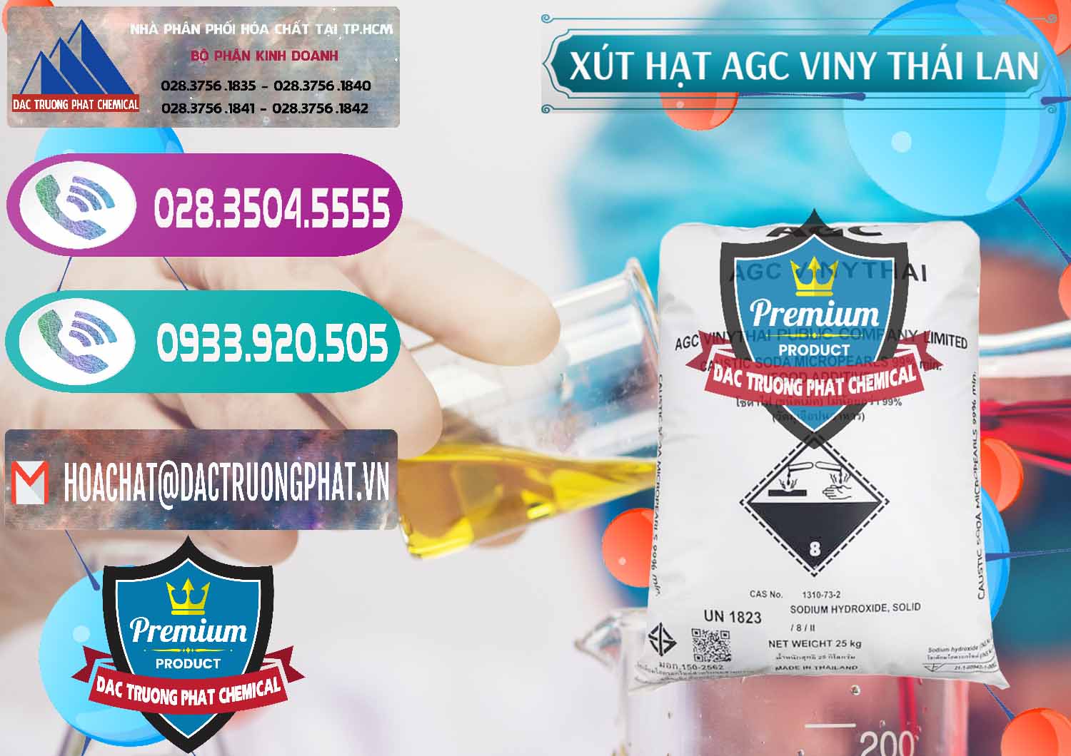 Nơi cung cấp ( bán ) Xút Hạt - NaOH Bột 99% AGC Viny Thái Lan - 0399 - Công ty chuyên kinh doanh _ cung cấp hóa chất tại TP.HCM - hoachatxulynuoc.com