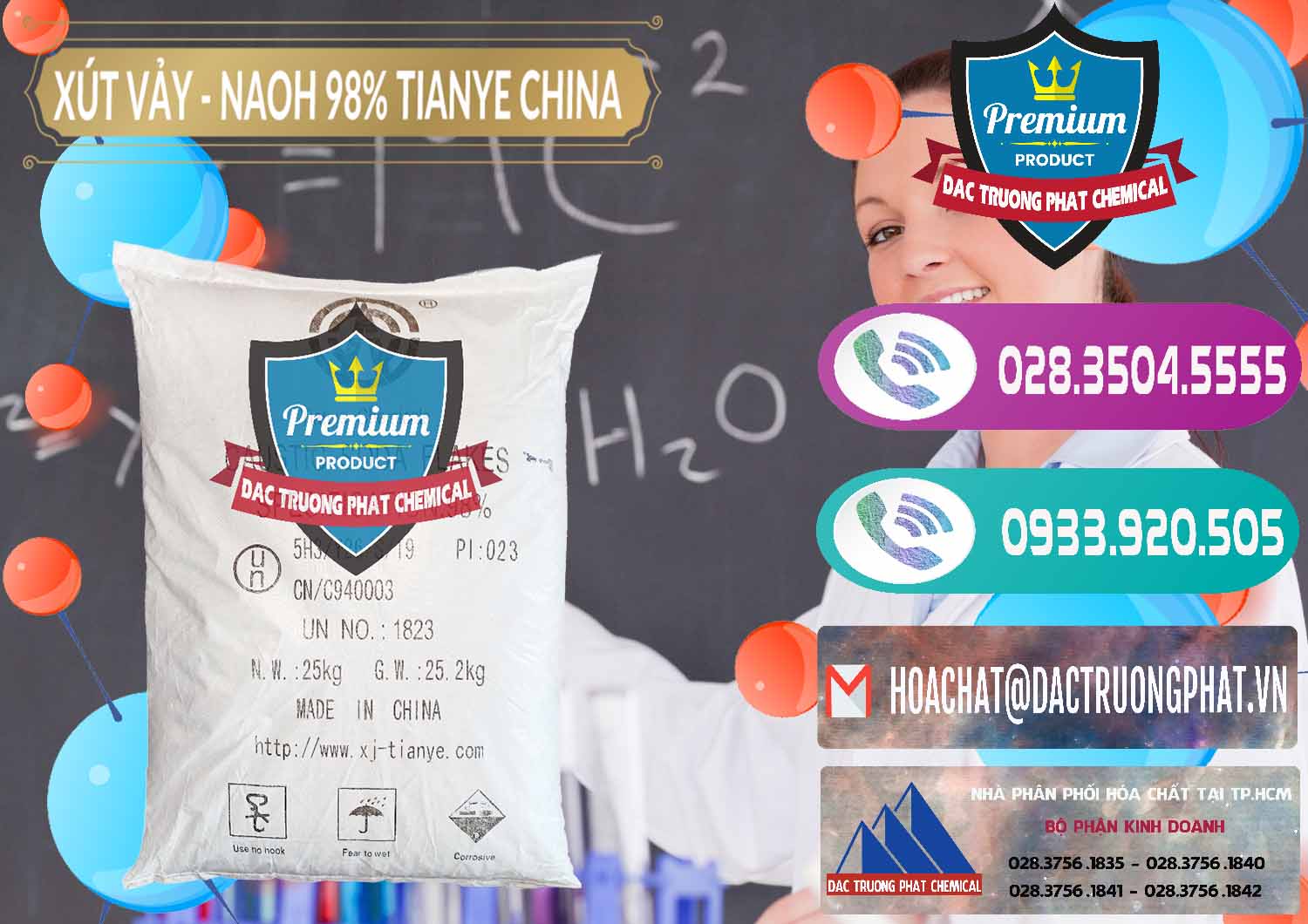 Công ty chuyên cung cấp ( bán ) Xút Vảy - NaOH Vảy 98% Tianye Trung Quốc China - 0177 - Nhà cung ứng và phân phối hóa chất tại TP.HCM - hoachatxulynuoc.com