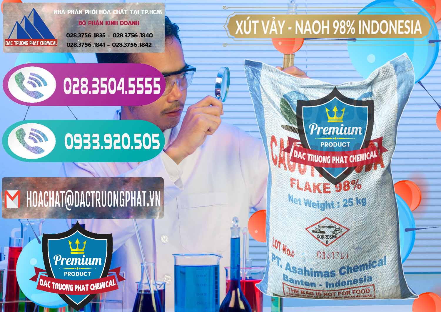 Công ty bán _ cung ứng Xút Vảy - NaOH Vảy 98% ASC Indonesia - 0172 - Cty chuyên phân phối ( cung ứng ) hóa chất tại TP.HCM - hoachatxulynuoc.com