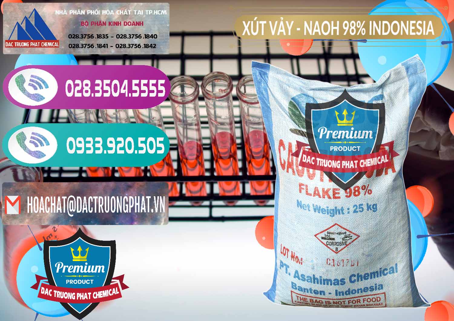 Công ty chuyên phân phối - bán Xút Vảy - NaOH Vảy 98% ASC Indonesia - 0172 - Cty chuyên bán & cung cấp hóa chất tại TP.HCM - hoachatxulynuoc.com
