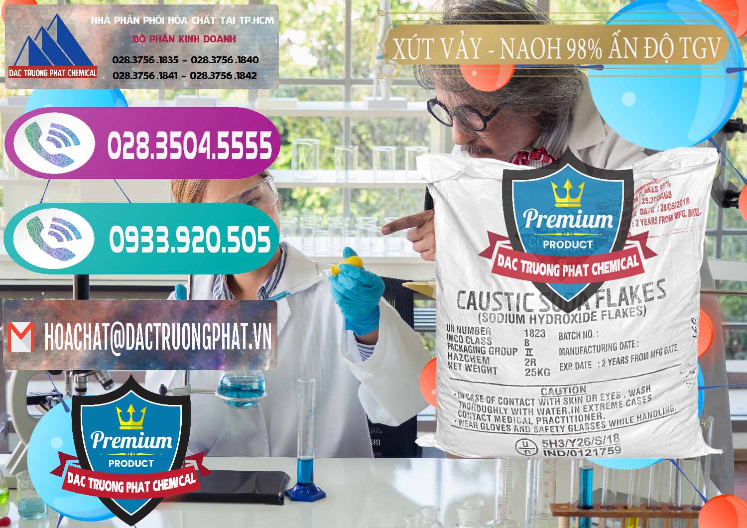 Nơi cung cấp & bán hóa chất Caustic Soda Vảy › Sodium Hydroxide Vảy Khô 98% TGV Ấn Độ India Công ty chuyên cung ứng _ bán Xút Vảy - NaOH Vảy 98% TGV Ấn Độ India - 0169 - Chuyên cung ứng - phân phối hóa chất tại TP.HCM - hoachatxulynuoc.com