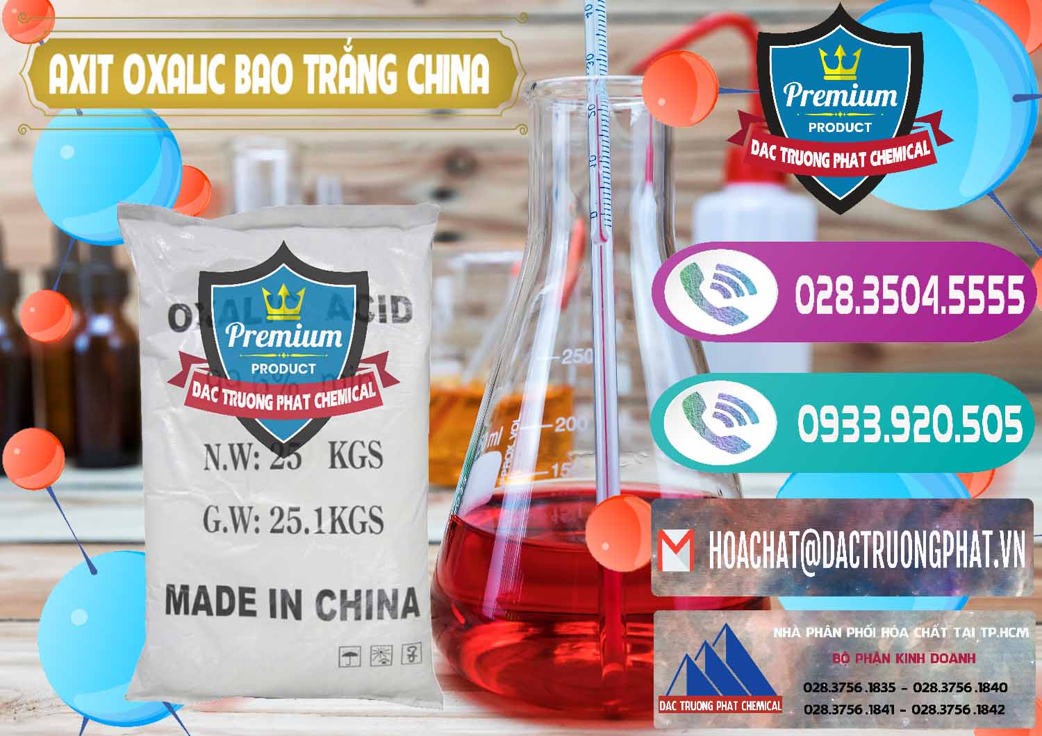 Đơn vị chuyên nhập khẩu và bán Acid Oxalic – Axit Oxalic 99.6% Bao Trắng Trung Quốc China - 0270 - Chuyên cung cấp _ phân phối hóa chất tại TP.HCM - hoachatxulynuoc.com
