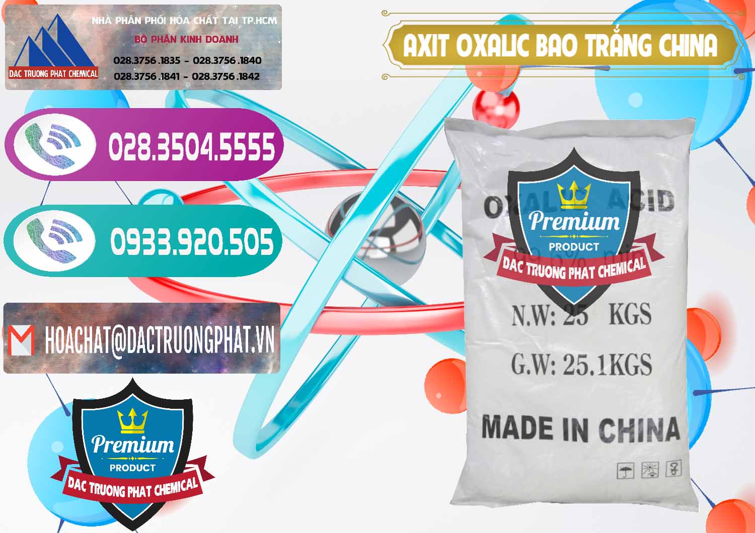 Nơi cung ứng - bán Acid Oxalic – Axit Oxalic 99.6% Bao Trắng Trung Quốc China - 0270 - Đơn vị chuyên bán _ cung cấp hóa chất tại TP.HCM - hoachatxulynuoc.com