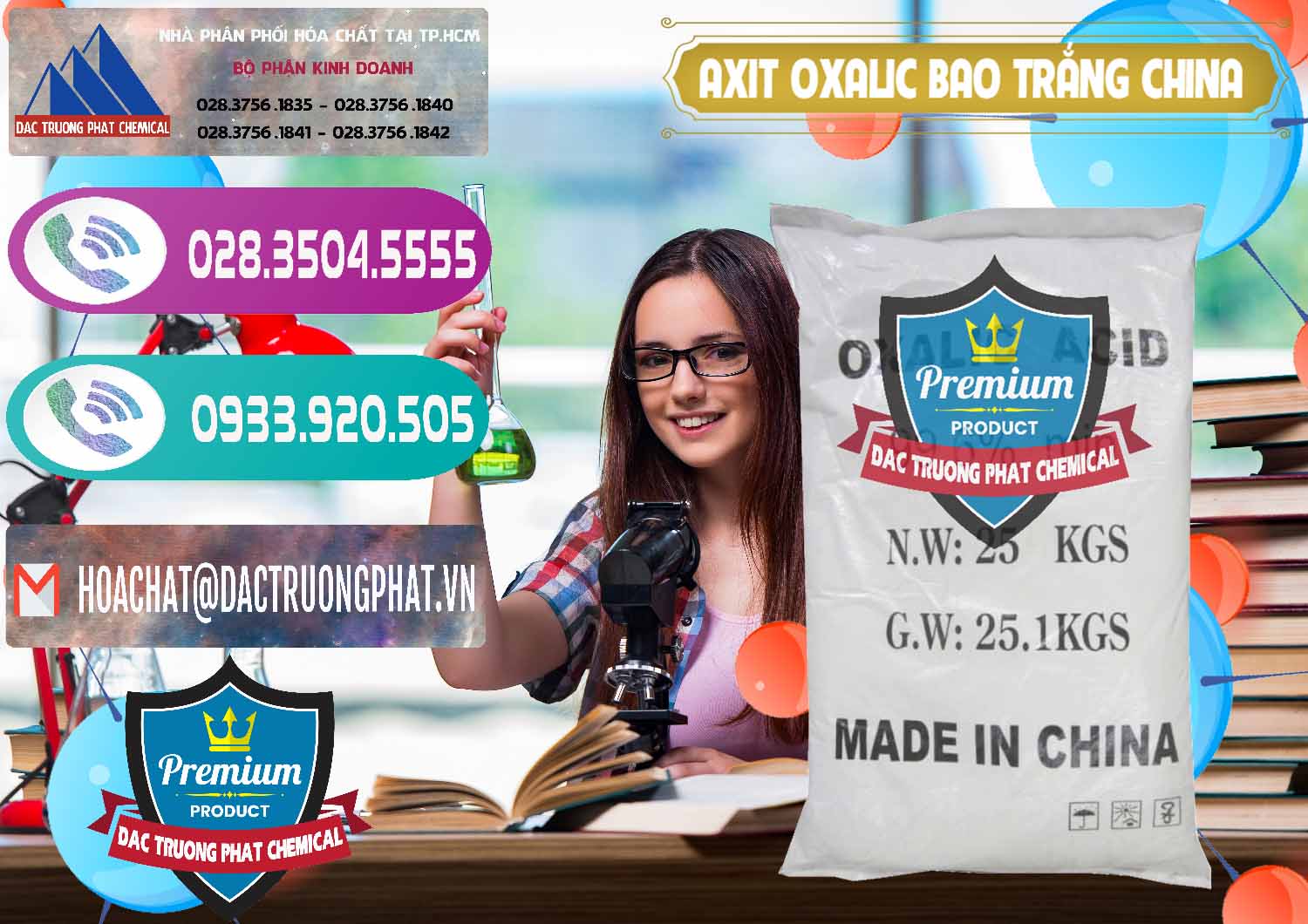 Chuyên nhập khẩu - bán Acid Oxalic – Axit Oxalic 99.6% Bao Trắng Trung Quốc China - 0270 - Đơn vị cung cấp & nhập khẩu hóa chất tại TP.HCM - hoachatxulynuoc.com