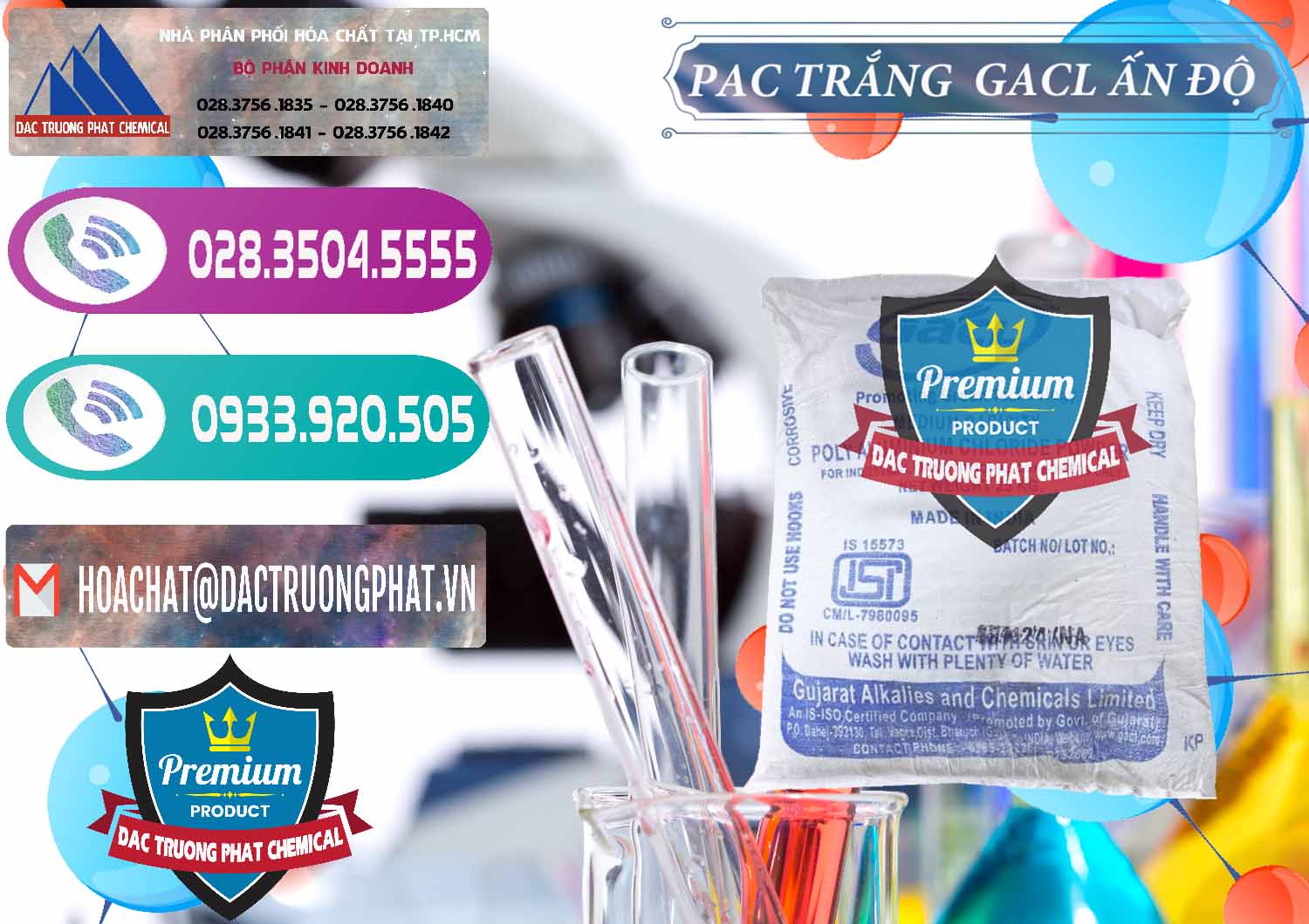 Cty kinh doanh & bán PAC - Polyaluminium Chloride Trắng GACL Ấn Độ India - 0266 - Nơi phân phối - cung cấp hóa chất tại TP.HCM - hoachatxulynuoc.com