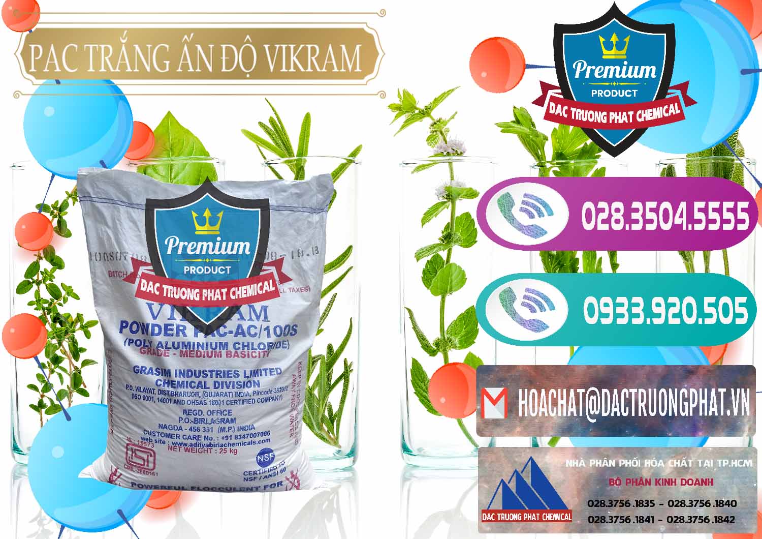 Nơi cung cấp và bán PAC - Polyaluminium Chloride Ấn Độ India Vikram - 0120 - Đơn vị chuyên cung cấp - kinh doanh hóa chất tại TP.HCM - hoachatxulynuoc.com