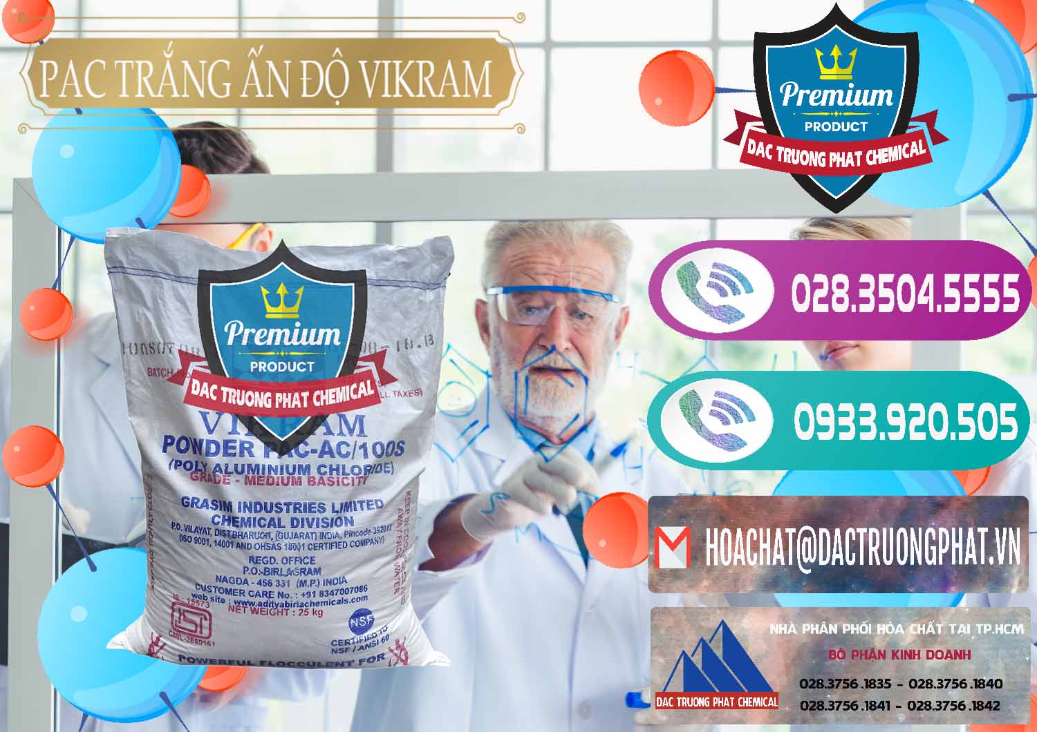 Kinh doanh - bán PAC - Polyaluminium Chloride Ấn Độ India Vikram - 0120 - Công ty chuyên bán & phân phối hóa chất tại TP.HCM - hoachatxulynuoc.com