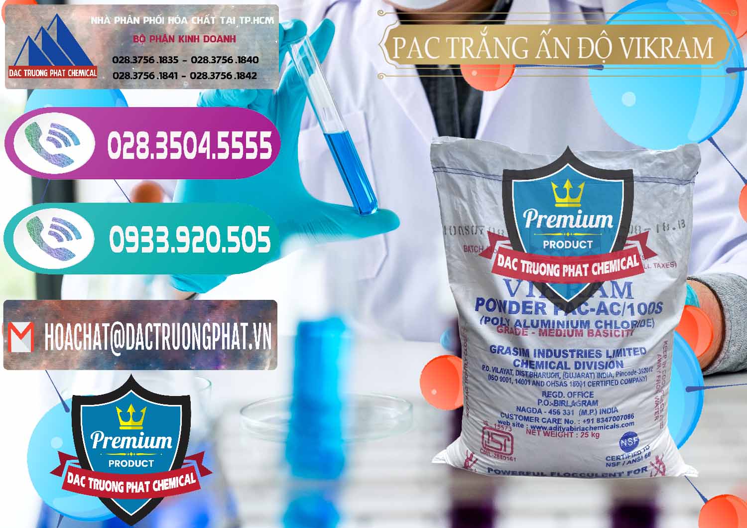 PAC - Polyaluminium Chloride Ấn Độ India Vikram Nơi phân phối & bán PAC - Polyaluminium Chloride Ấn Độ India Vikram - 0120 - Cty phân phối & cung cấp hóa chất tại TP.HCM - hoachatxulynuoc.com