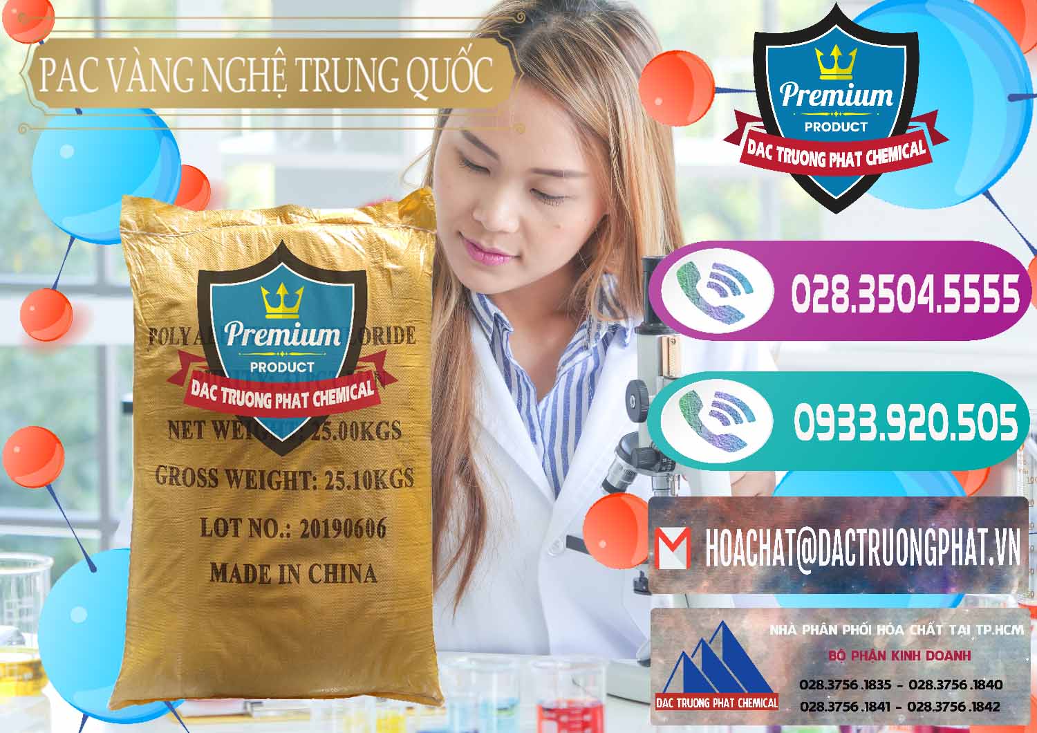 Cty chuyên bán và cung ứng PAC - Polyaluminium Chloride Vàng Nghệ Trung Quốc China - 0110 - Cty chuyên phân phối và nhập khẩu hóa chất tại TP.HCM - hoachatxulynuoc.com