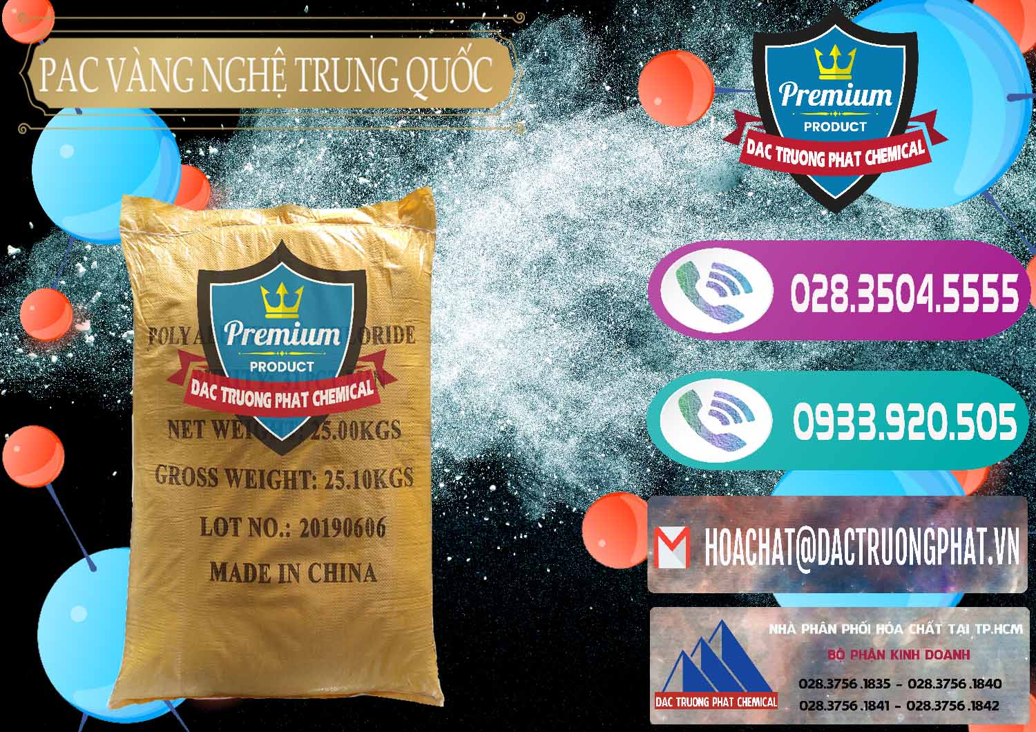 Bán - cung cấp PAC - Polyaluminium Chloride Vàng Nghệ Trung Quốc China - 0110 - Đơn vị nhập khẩu _ cung cấp hóa chất tại TP.HCM - hoachatxulynuoc.com