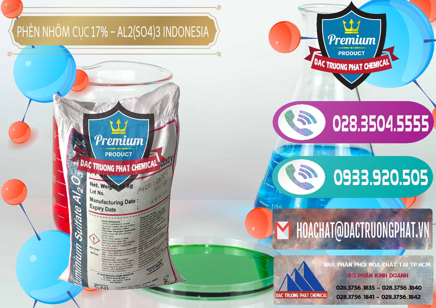 Nơi nhập khẩu & bán Phèn Nhôm Cục - Al2(SO4)3 17% bao 50kg Indonesia - 0113 - Nơi cung cấp & bán hóa chất tại TP.HCM - hoachatxulynuoc.com