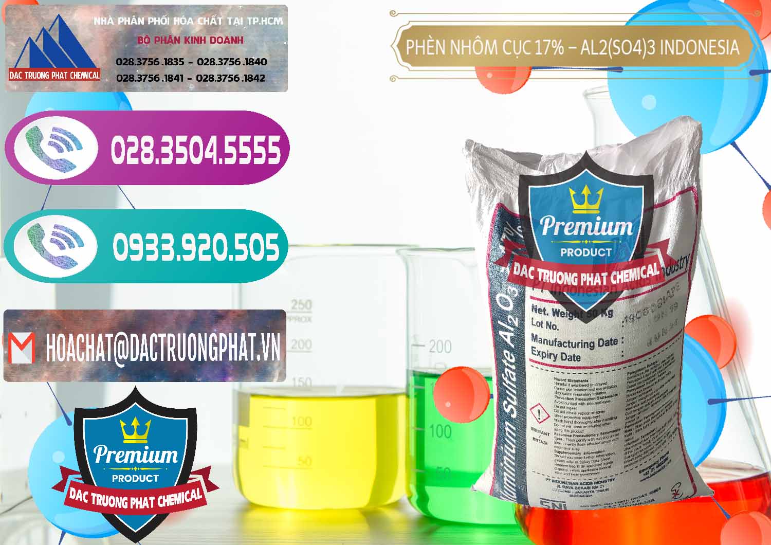 Công ty chuyên phân phối & bán Phèn Nhôm Cục - Al2(SO4)3 17% bao 50kg Indonesia - 0113 - Cty nhập khẩu & phân phối hóa chất tại TP.HCM - hoachatxulynuoc.com