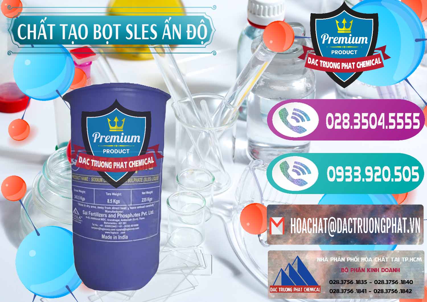 Công ty chuyên cung cấp ( bán ) Chất Tạo Bọt Sles - Sodium Lauryl Ether Sulphate Ấn Độ India - 0333 - Chuyên phân phối & nhập khẩu hóa chất tại TP.HCM - hoachatxulynuoc.com