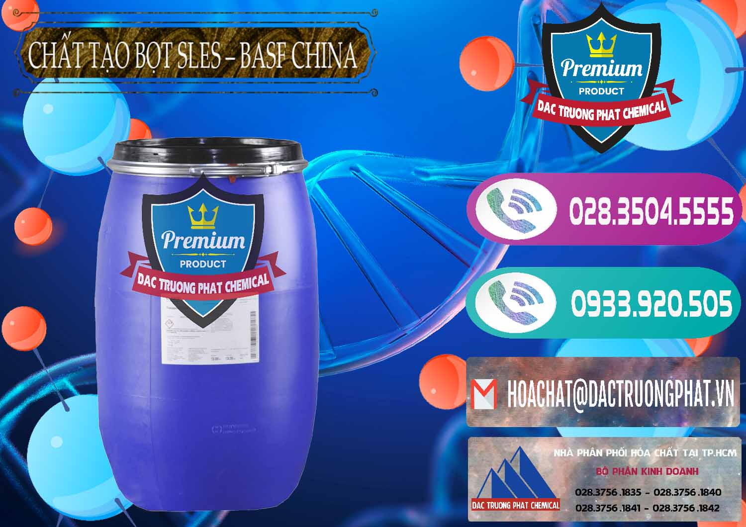Phân phối ( bán ) Chất Tạo Bọt Sles - Sodium Lauryl Ether Sulphate BASF Trung Quốc China - 0332 - Đơn vị nhập khẩu - phân phối hóa chất tại TP.HCM - hoachatxulynuoc.com