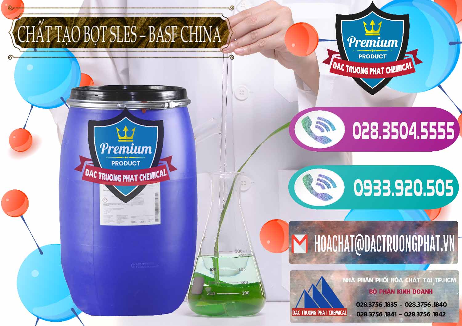 Công ty chuyên cung cấp & bán Chất Tạo Bọt Sles - Sodium Lauryl Ether Sulphate BASF Trung Quốc China - 0332 - Công ty chuyên phân phối - cung ứng hóa chất tại TP.HCM - hoachatxulynuoc.com