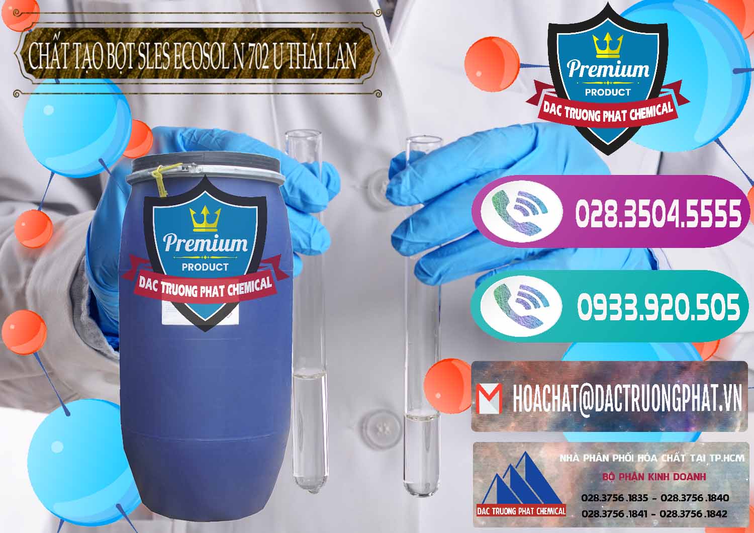 Công ty bán và cung ứng Chất Tạo Bọt Sles - Sodium Lauryl Ether Sulphate Ecosol N 702 U Thái Lan - 0254 - Đơn vị chuyên kinh doanh - phân phối hóa chất tại TP.HCM - hoachatxulynuoc.com