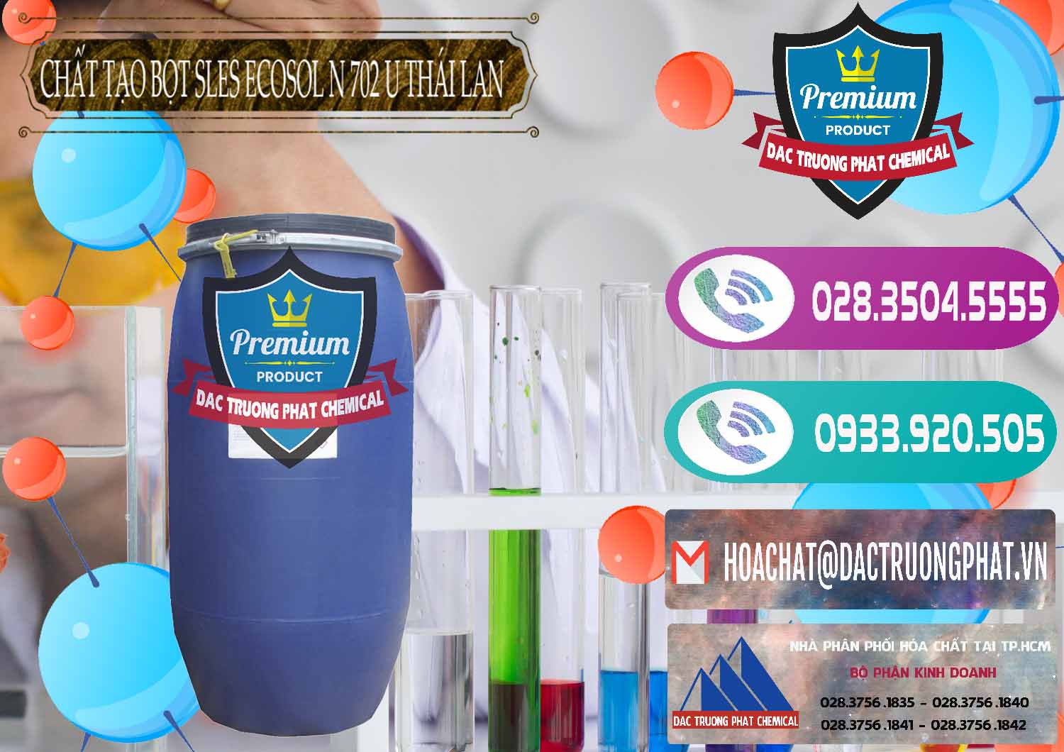 Nơi chuyên phân phối và bán Chất Tạo Bọt Sles - Sodium Lauryl Ether Sulphate Ecosol N 702 U Thái Lan - 0254 - Đơn vị cung ứng _ phân phối hóa chất tại TP.HCM - hoachatxulynuoc.com